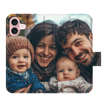 iPhone 16 - Portemonneehoesje (walletcase) - Volledig bedrukt Hoesje maken