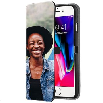 iPhone SE - Portemonnee Hoesje Maken (Voorzijde Bedrukt)