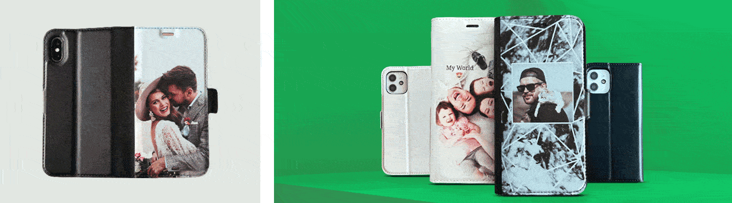 Personalised wallet cases (front printed)
