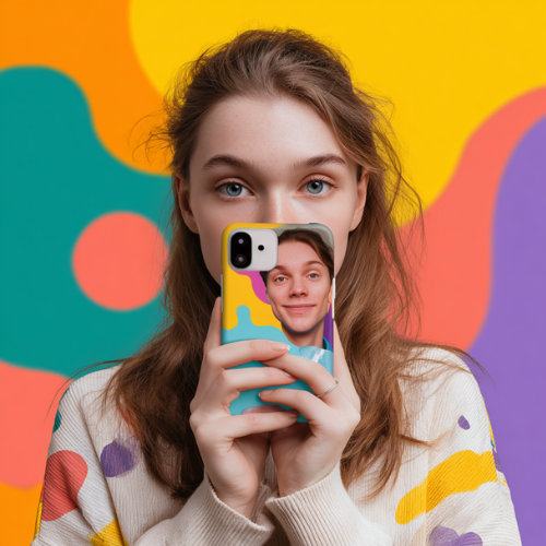 Vroege werkruimte of de eerste ontwerpen van gepersonaliseerde hoesjes.